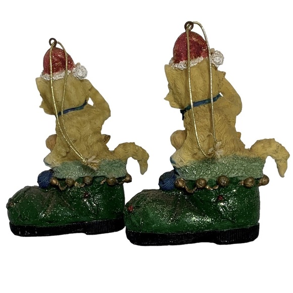 Vintage Cat Puss in Boots Ornaments Christmas Tree Decor Cats in Boots Set of 2 - Picture 6 of 16